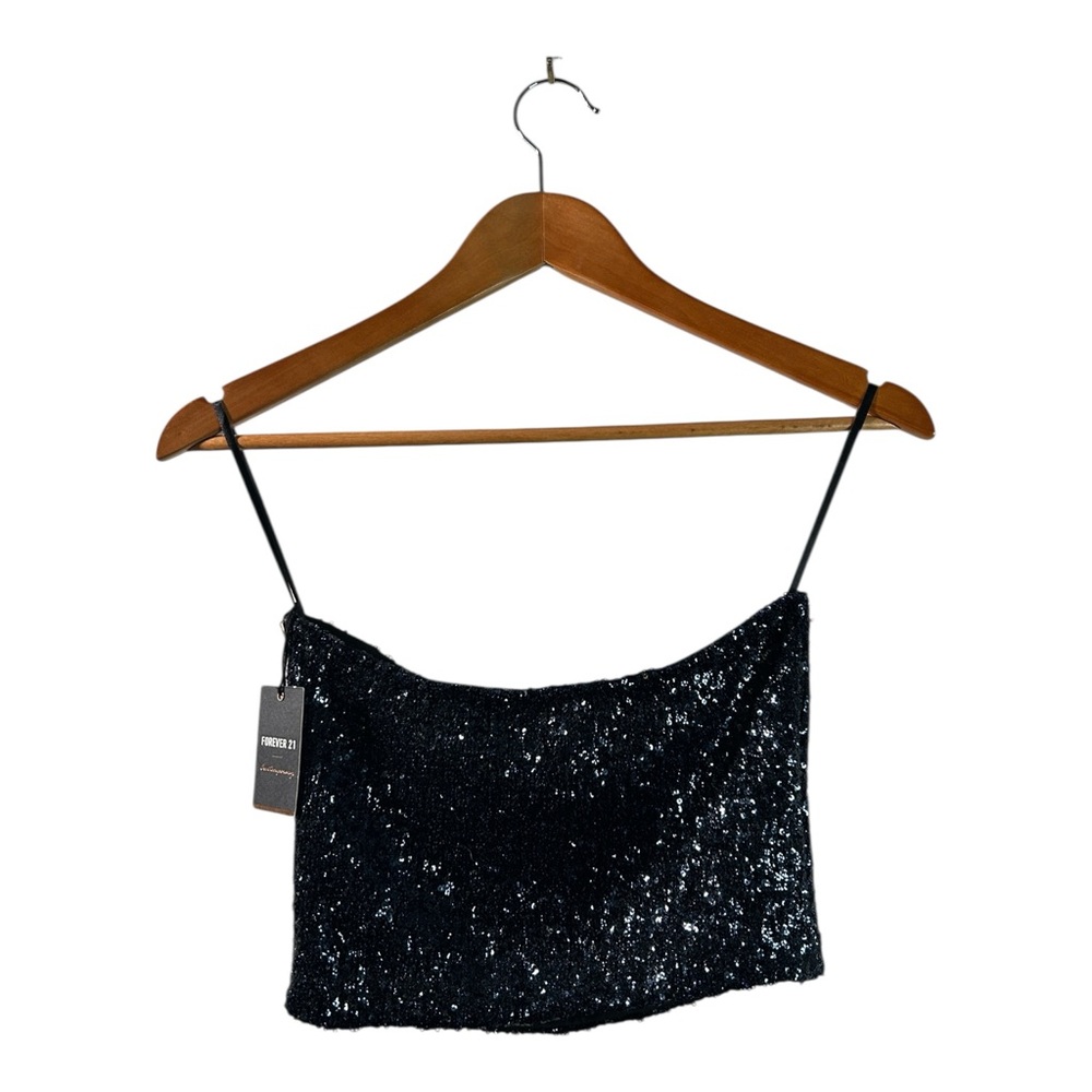 Night Out Millennial Diva Cute Forever 21 Contemporary NWT Blue Sparkly Tube Top